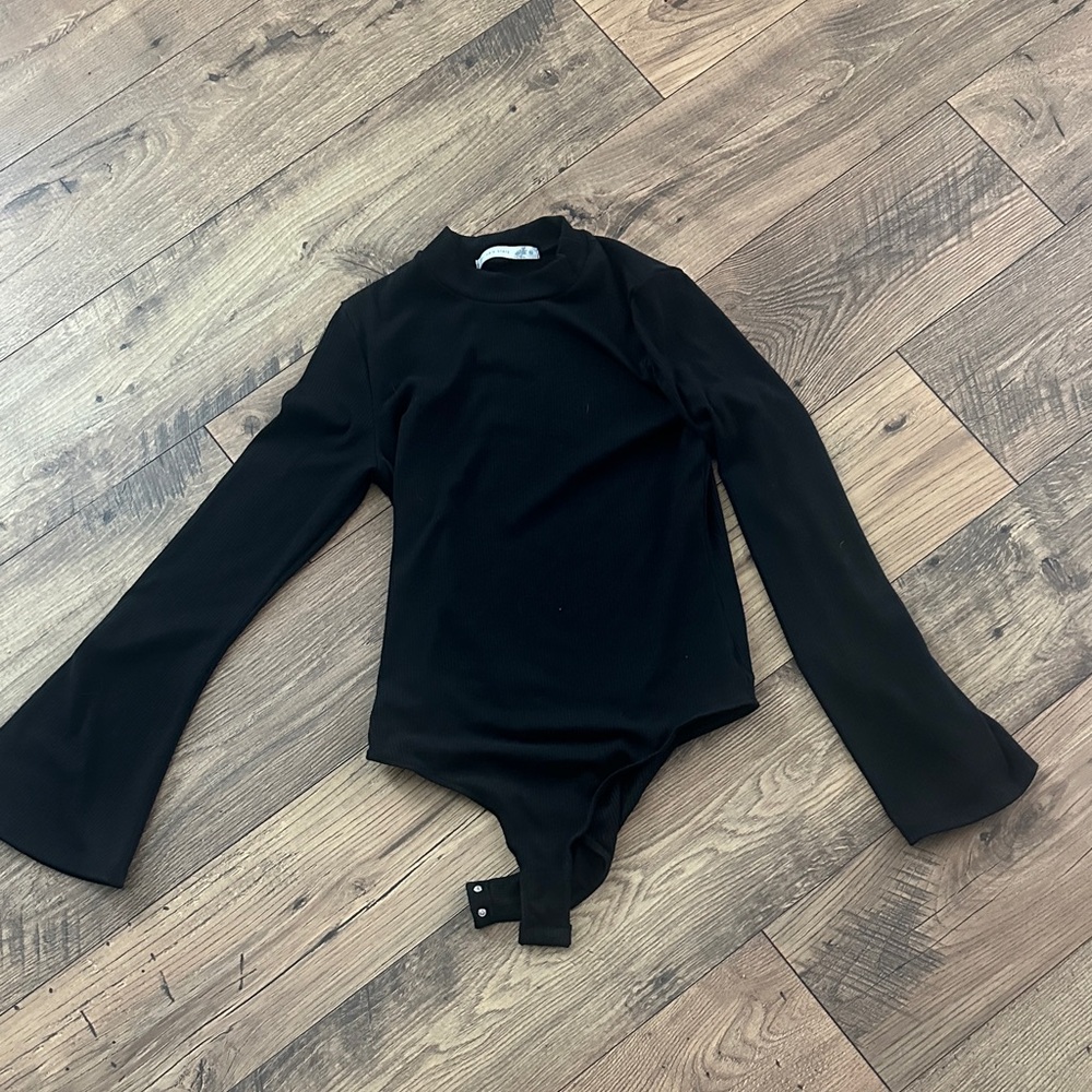 Altar'd State Black Long Sleeve Bodysuit
